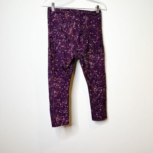 Athleta Womens Purple Ultimate Stash Pocket Pull On Splat Capri Pants Size M - Picture 2 of 7